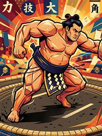 Affiche « Sumo Power Fighter » sur Bovi Okta