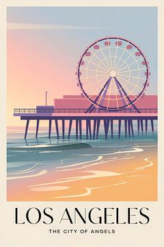 Los Angeles Vintage Reisposter van Poster Art Shop