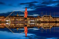 Stadsfront Kampen met oranje toren van Fotografie Ronald thumbnail