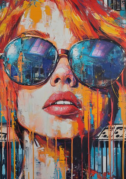 Sunglasses Reflection by Eye catching paintings
