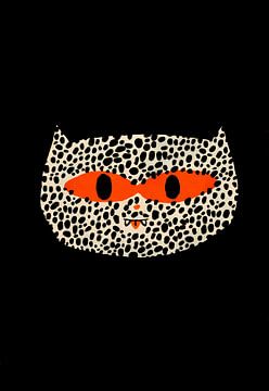 Oranje ogen kat van Gapran Art