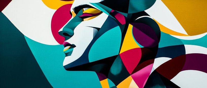 Kleurrijke dromen - abstracte elegantie van Poster Art Shop