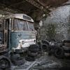 Abandoned bus in Belgium by Digitale Schilderijen