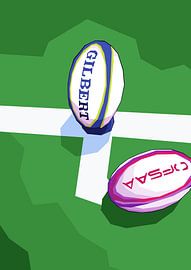 RUGBY BALL by kuli art