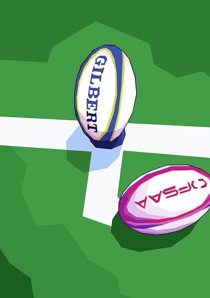 RUGBY BALL by kuli art