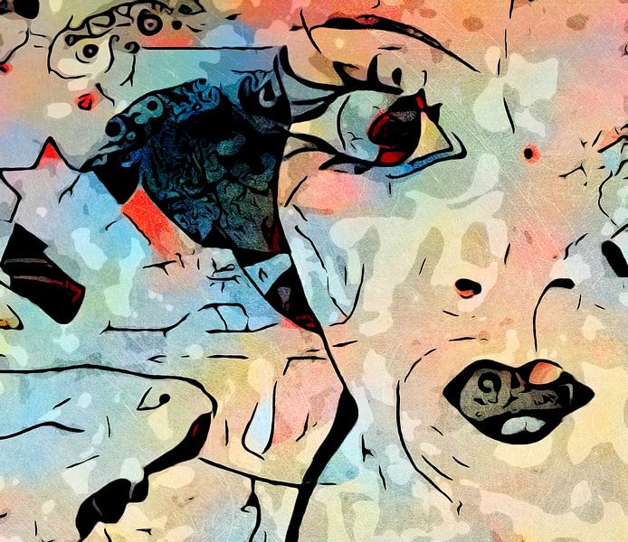 woman's face by zam art