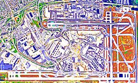 L'aéroport JFK à New York, États-Unis techniques mixtes sur Werner Lehmann