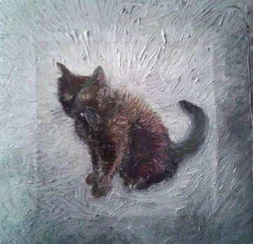 Cat encounter van Victoria Berezovskaia