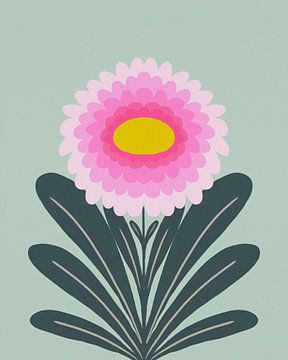 Schattige Dahlia - Roze en groen