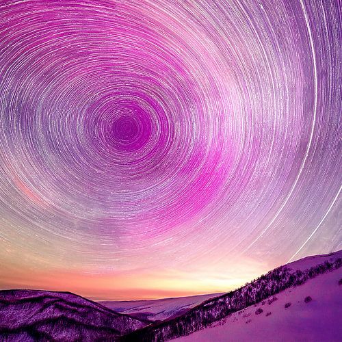 un grand cercle au-dessus de la terre