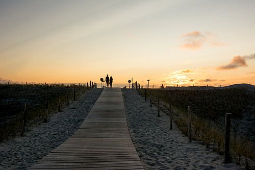 Zonsondergang aan het strand