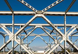 delivery van on lattice bridge by Pixel Meeting Point