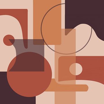 Abstrakte Formen warm von Yvon Jonckbloedt