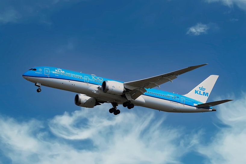 Boeing 787-9 Dreamliner, KLM with reg.number PH-BHE, called Dahlia by Gert Hilbink