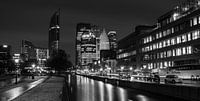 Den Haag bei Nacht, Blick auf den Hauptbahnhof und die Skyline von Arthur Scheltes Miniaturansicht