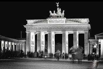 Porte de Brandebourg en noir et blanc, Berlin