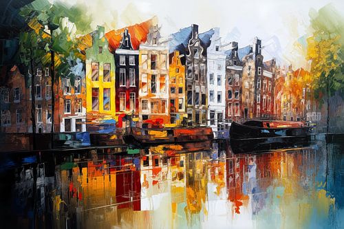 Amsterdamse gracht abstract
