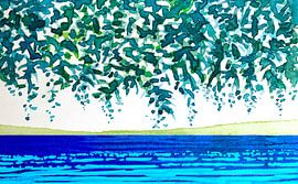 Longing for the Mediterranean coast | Watercolour painting by WatercolorWall