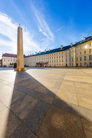 Prague Castle - Third courtyard with obelisk by Melanie Viola