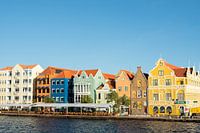Colorful houses at the harbor of Willemstad, Curacao