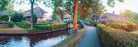 sunset in old dutch village, Giethoorn by Ariadna de Raadt-Goldberg