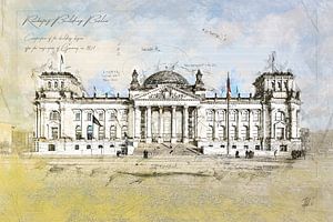 Rijksdag, Berlijn van Theodor Decker