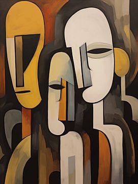 Mensen abstract van Bert Nijholt