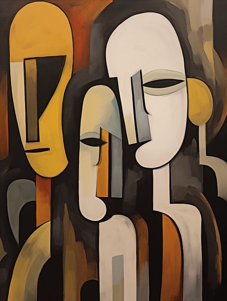 Mensen abstract van Bert Nijholt