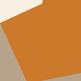 Abstracte geometrische vormen uit het midden van de vorige eeuw in warme aardetinten – Set van 2. Nr. 2 van Dina Dankers