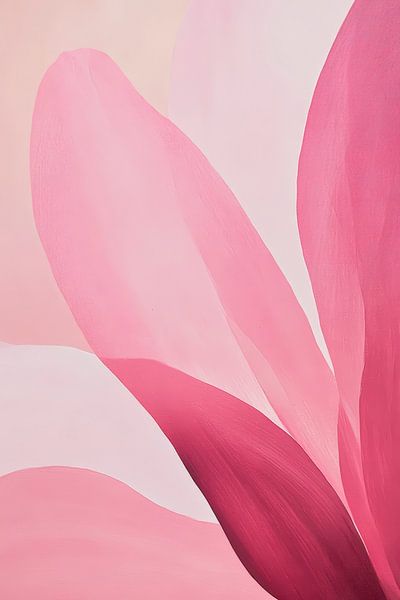 Delicate petals in shades of pink by Poster Art Shop