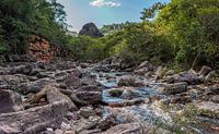 Halley Brunnen mit dem Bett Lençois Fluss in Chapada Diamantina wi