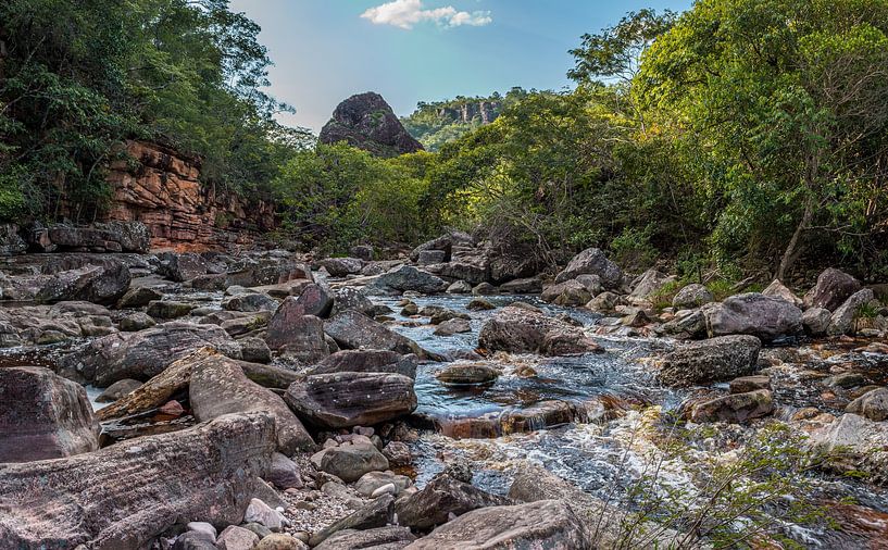 Halley Brunnen mit dem Bett Lençois Fluss in Chapada Diamantina wi von Castro Sanderson