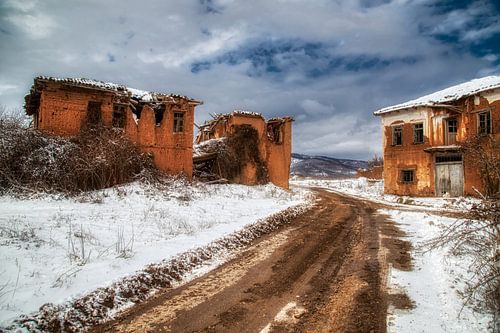 Αverlassene Häuser in Kranionas, Kastoria
