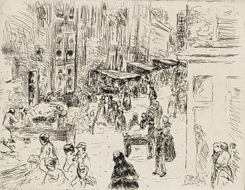 MAX LIEBERMANN, Jodensteeg in Amsterdam, 1908
