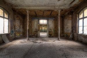 Zimmer im stillgelegten Beelitz-Komplex, Deutschland.