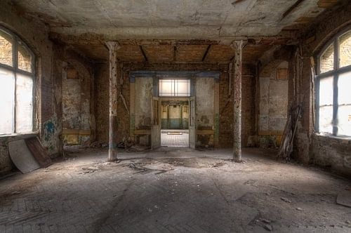 Chambre dans le complexe abandonné de Beelitz, Allemagne.