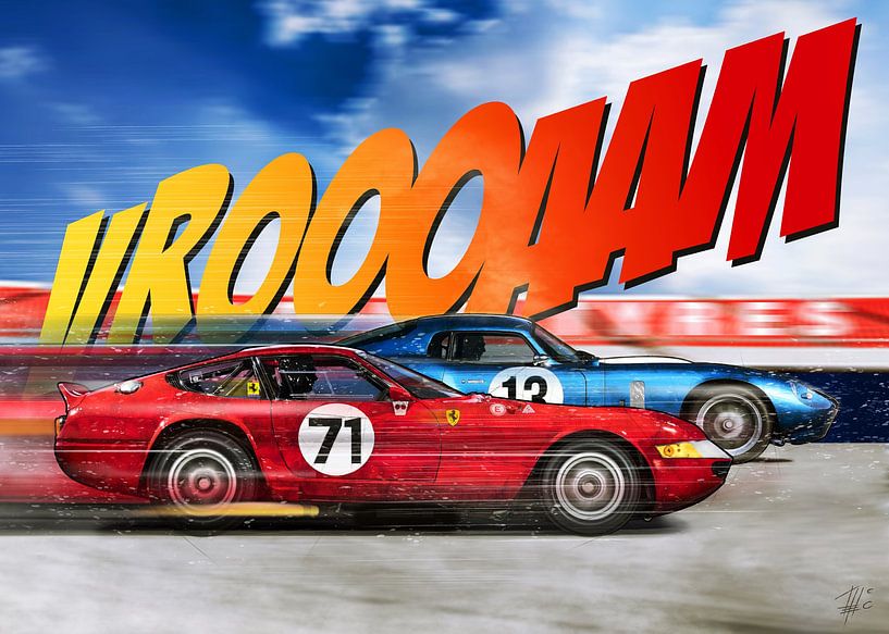 Ferrari Daytona vs Shelby Daytona Coupe par Theodor Decker