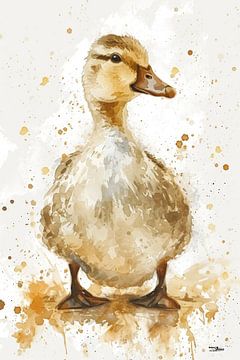 abstract farm duck by Gelissen Artworks