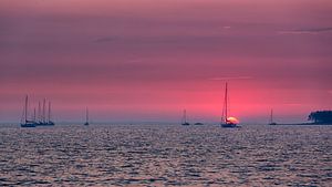 Zonsondergang Grevelingen Meer sur Bram van Broekhoven