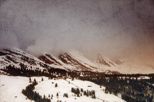 Churfirsten in somber licht