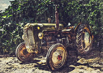 Alter Traktor (Gemälde)
