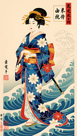 Geisha with water by Egon Zitter