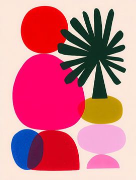 Abstracte boho vormen met palmblad van But First Framing