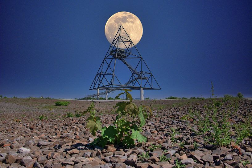 Tetraëder met volle maan van Edgar Schermaul