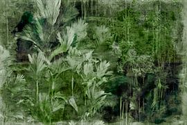 Japandi Rainforest Botany Abstraction by Mad Dog Art