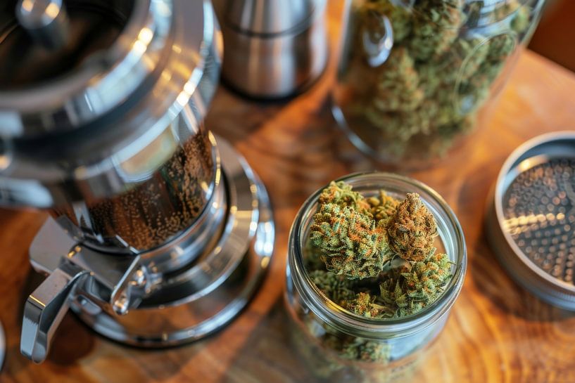 Kaffee &amp; Cannabis von Poster Art Shop