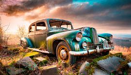 Oldtimers in het landschap