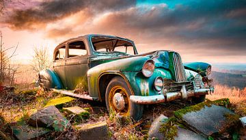 Vintage cars in the landscape by Mustafa Kurnaz