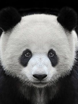 Portrait of a giant panda bear by Chihong