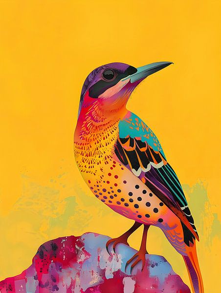 Colourful Tropical Bird by But First Framing